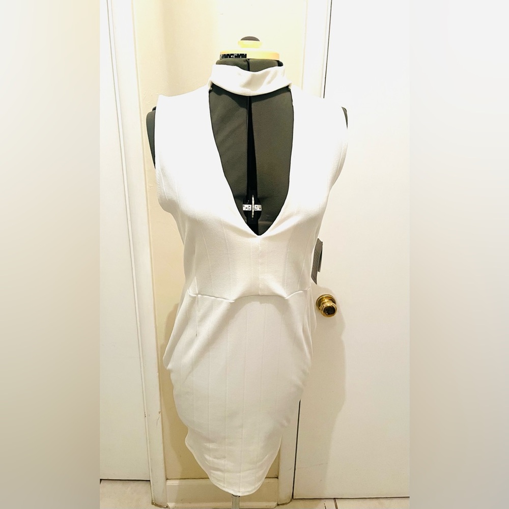 Misguided White Bodycon Dress